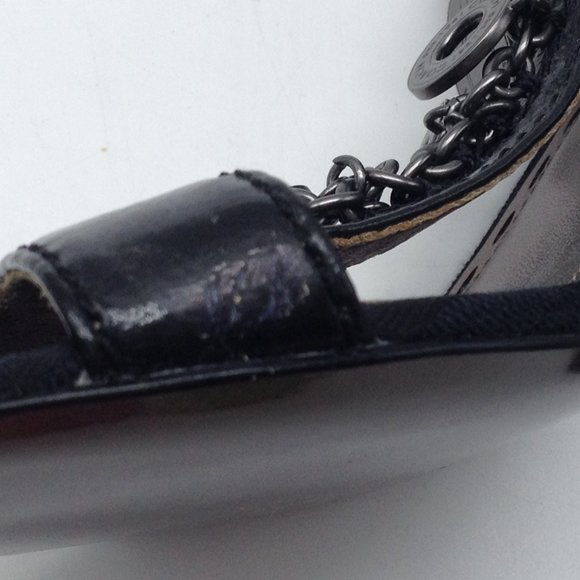 Coach Ladies Heeled Straps with Coach Coins Sz 8B - Picture 8 of 8